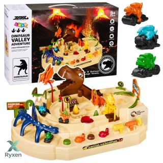 Interaktywny Tor Zręcznościowy Manualny Z Dinozaurami 8 Wyzwań Pojazdy LEAN TOYS