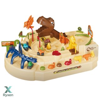 Interaktywny Tor Zręcznościowy Manualny Z Dinozaurami 8 Wyzwań Pojazdy LEAN TOYS