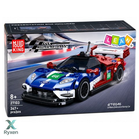 Klocki Konstrukcyjne Samochód Sportowy Wyścigowy GT2016 Gablotka 347 el. LEAN TOYS