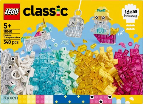 Klocki classic 11040 magiczny zestaw z przezroczystymi klockami LEGO