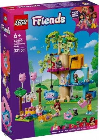 Klocki friends 42666 kocie przyjęcie urodzinowe i domek na drzewie LEGO