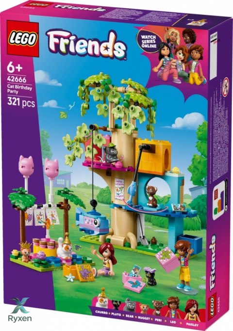 Klocki friends 42666 kocie przyjęcie urodzinowe i domek na drzewie LEGO