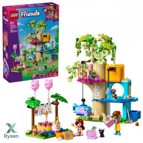 Klocki friends 42666 kocie przyjęcie urodzinowe i domek na drzewie LEGO