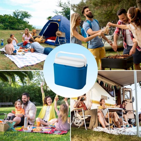 Lodówka CEGECO 10L Niebieska z Białą Pokrywą Kamai Kamai COOLBOX