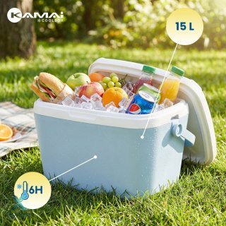 Lodówka ATLANTIC 15L Niebieska z Białą Pokrywą Kamai Kamai COOLBOX