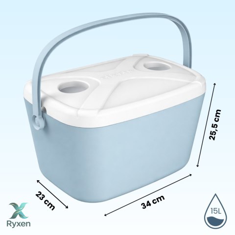 Lodówka ATLANTIC 15L Niebieska z Białą Pokrywą Kamai Kamai COOLBOX