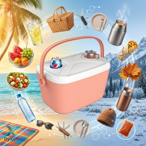 Lodówka ATLANTIC 15L Różowa Kamai Kamai COOLBOX