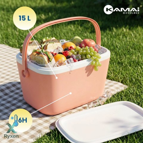 Lodówka ATLANTIC 15L Różowa Kamai Kamai COOLBOX