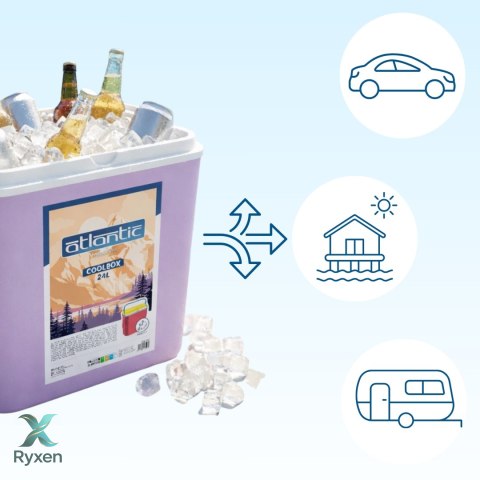Lodówka ATLANTIC 24L Liliowa Kamai Kamai COOLBOX
