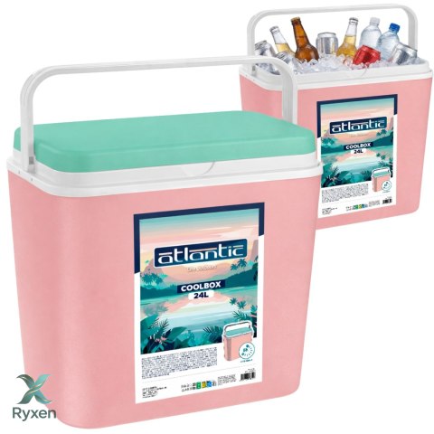 Lodówka ATLANTIC 24L Różowa Kamai Kamai COOLBOX