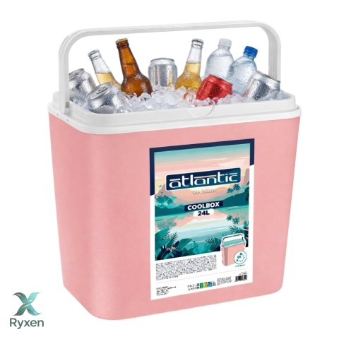 Lodówka ATLANTIC 24L Różowa Kamai Kamai COOLBOX