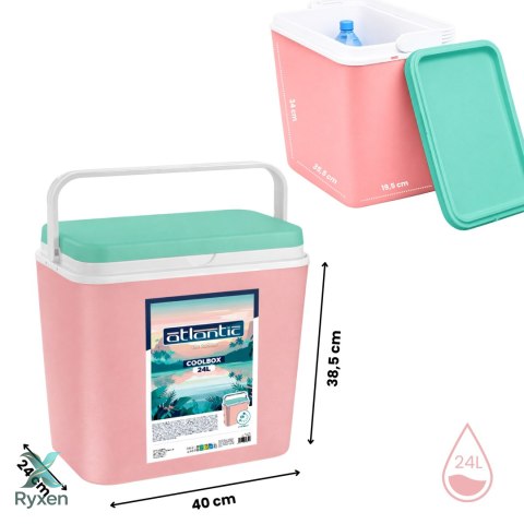 Lodówka ATLANTIC 24L Różowa Kamai Kamai COOLBOX