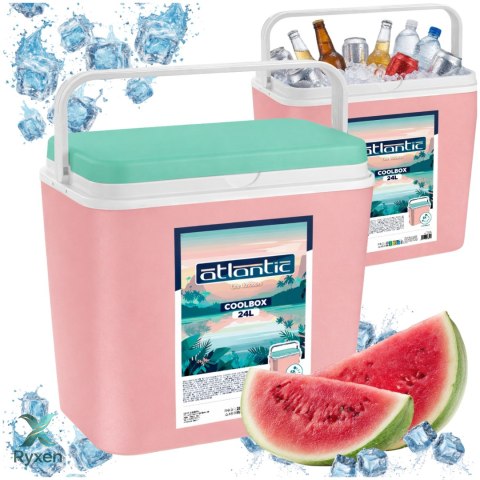 Lodówka ATLANTIC 24L Różowa Kamai Kamai COOLBOX