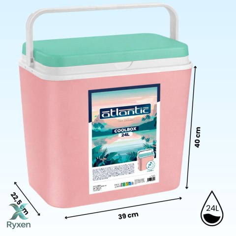 Lodówka ATLANTIC 24L Różowa Kamai Kamai COOLBOX