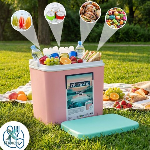 Lodówka ATLANTIC 24L Różowa Kamai Kamai COOLBOX
