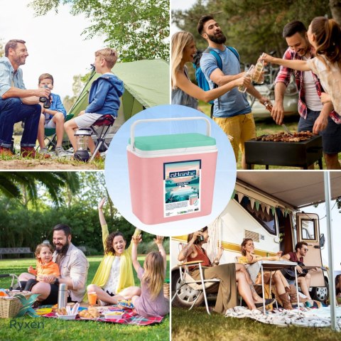 Lodówka ATLANTIC 24L Różowa Kamai Kamai COOLBOX