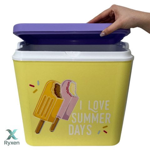 Lodówka CEGECO 24L Żółta wzór Lody Kamai Kamai COOLBOX