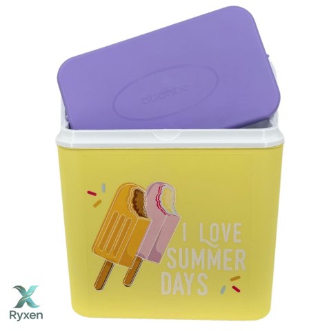Lodówka CEGECO 24L Żółta wzór Lody Kamai Kamai COOLBOX