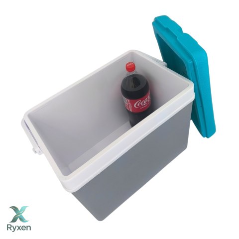 Lodówka EDA 35L Szara z Turkusową Pokrywą Kamai Kamai COOLBOX