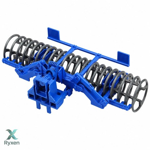 Traktor Rolniczy Farmerski z Wałem Uprawowym Światła Dźwięki Żółty 1:24 LEAN TOYS