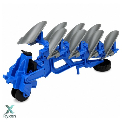Traktor Rolniczy Z Pługiem Wieloskibowym Światła Dźwięki Żółty 1:24 LEAN TOYS