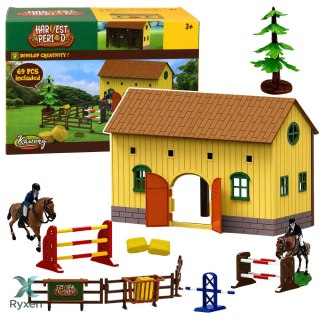 Zestaw Farma Stajnia Dla Koni Skocznie Dla Koni Figurki Akcesoria 69 el. LEAN TOYS