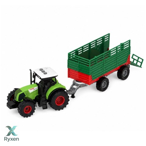 Zestaw Farma Z Traktorem Wiatrak Stajnia Przyczepa Figurki Zwierzęta 45 el. LEAN TOYS