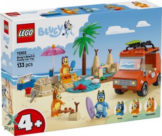 Klocki bluey 11202 blue i rodzinna wycieczka samochodem LEGO