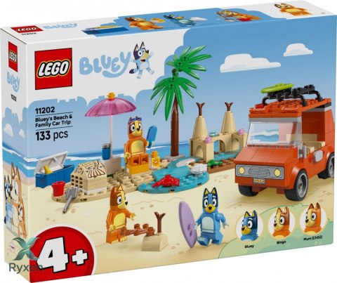 Klocki bluey 11202 blue i rodzinna wycieczka samochodem LEGO