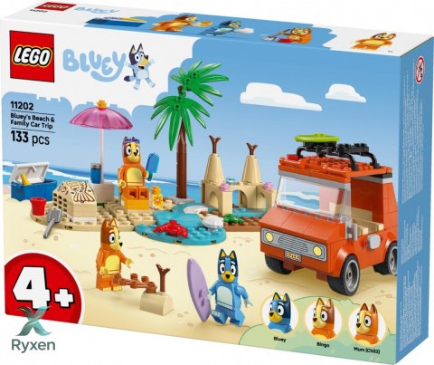Klocki bluey 11202 blue i rodzinna wycieczka samochodem LEGO