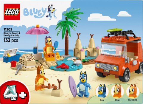 Klocki bluey 11202 blue i rodzinna wycieczka samochodem LEGO