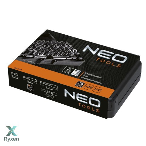 Końcówki wkrętakowe z uchwytem, zestaw 99 szt. NEO TOOLS
