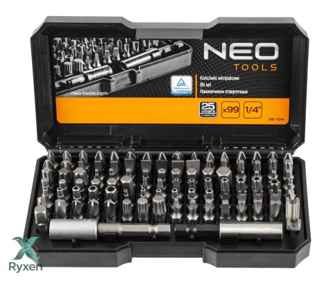 Końcówki wkrętakowe z uchwytem, zestaw 99 szt. NEO TOOLS