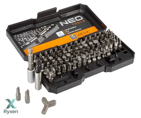 Końcówki wkrętakowe z uchwytem, zestaw 99 szt. NEO TOOLS