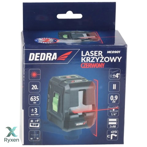 Laser krzyżowy, czerwony Dedra