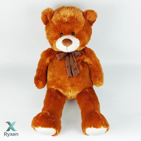 Maskotka miś pluszowy z kokardką 70 cm brązowy MADEJ