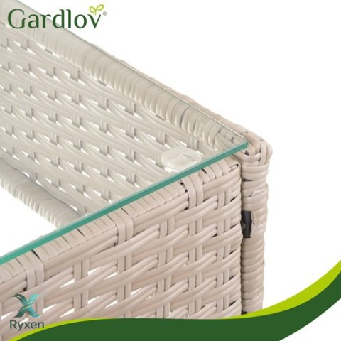 Meble ogrodowe rattanowe beżowe Gardlov 26909 GARDLOV