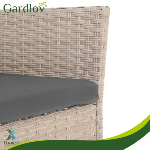Meble ogrodowe rattanowe beżowe Gardlov 26909 GARDLOV