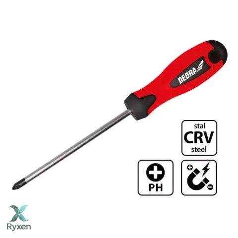 Wkrętak krzyżowy phillips ph3x150mm, crv Dedra