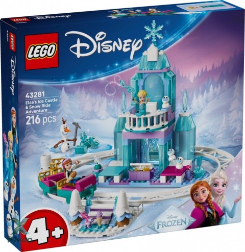 Klocki disney 43281 lodowy zamek elzy i Śnieżna przejażdżka LEGO