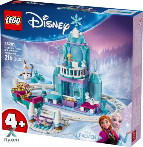Klocki disney 43281 lodowy zamek elzy i Śnieżna przejażdżka LEGO