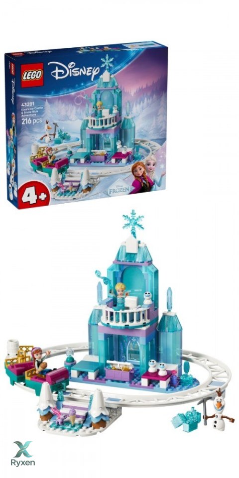 Klocki disney 43281 lodowy zamek elzy i Śnieżna przejażdżka LEGO