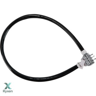 Linka stalowa w pvc 550mm, zamk.szyfr 3 cyfr.chrom. Mega