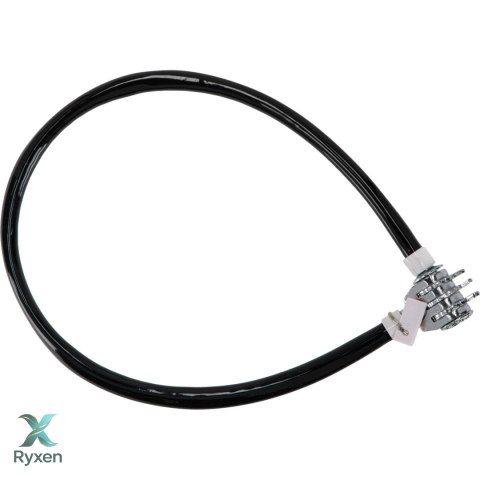 Linka stalowa w pvc 550mm, zamk.szyfr 3 cyfr.chrom. Mega