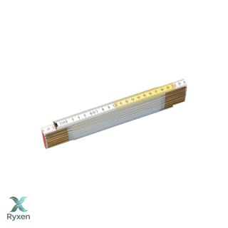 Miara składana drewniana 2m (biało-żółta) Stanley