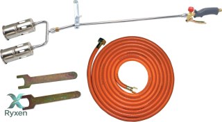 Palnik dekarski z podwójna dyszą 60mm, wąż 5m, proline Proline