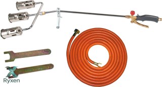 Palnik dekarski z potrójną dyszą 50mm, wąż 5m, proline Proline