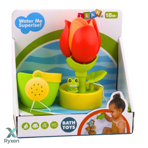 Zabawka Do Kąpieli Tulipan Kwiatek W Doniczce Konewka Fontanna Wodna LEAN TOYS