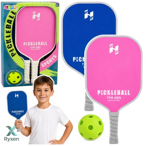 Zestaw Paletki Do Gry w Pickleballa Tenisa Badmintona Różowo-Niebieski LEAN TOYS