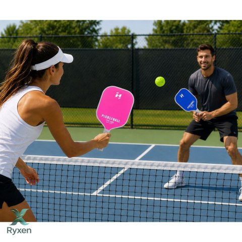 Zestaw Paletki Do Gry w Pickleballa Tenisa Badmintona Różowo-Niebieski LEAN TOYS